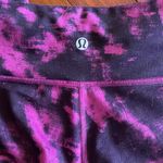 Lululemon  Purple Tie Dye Wunder Under Crop Leggings High Waist Loungewear Photo 2