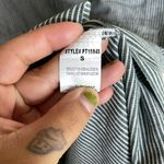 Paper Moon Boxy Green Pin Striped Button Down Photo 3