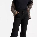 Everlane The Wide Leg Crop Jean Button Front in Black Size 26 Photo 0