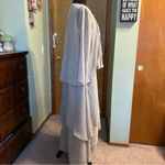 NWOT gray chiffon sleeveless Mother of the Bride dress size 14 chiffon jacket Photo 2