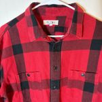 Madewell ‎ Buffalo Plaid Flannel Shirt Button Down Red Black Size Large Photo 1