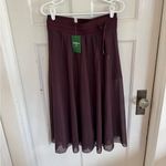 Halara NWT  High Waisted Drawstring Contrast Mesh 2-in-1 Pocket Flowy Midi Skirt Photo 1