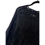 Willow + Root Willow Root Black Distressed Knit Sweater S Bell Sleeve Cropped Dark Grunge Goth Photo 14