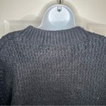 Treasure & Bond  Mixed Stitch Balloon Sleeve  Fringe Sweater Black Crew S NWT Photo 8