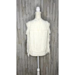 Alice + Olivia  Women's Small Ophelia Eyelet Lace Cold-Shoulder White‎ Blouse Photo 3