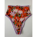 Diane Von Furstenberg  Cheeky High-Waist Floral-Print Swim Bikini Bottoms Small Photo 10