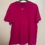 Nike Women’s T-Shirt Short Sleeve Swoosh 100% Cotton Fushia Pink Size Small Photo 0