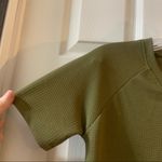 JM Collection  Green Textured Short Sleeve Dress S Photo 3