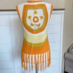 American Vintage Crochet Star Vest Orange Multi - M NWT Photo 8