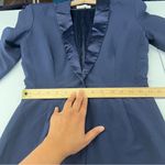 House Of CB Navy Plunge V-Neck Tuxedo Long Sleeve Jumpsuit Size M Photo 13