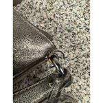Michael Kors Metallic Silver Leather Crossbody Bag Women's Casual Photo 7