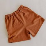 James Street Co Pull On Elastic Waist Trouser Cotton Blend Short Size Small Orange Photo 2