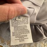 Gray/Purple Plunge Neck Sleeveless Prom Gown Gray Size 6 Photo 4