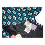 Band of Gypsies Band of the Free Womens Genevieve Teal Diamond Long Sleeve Mini Dress Photo 4