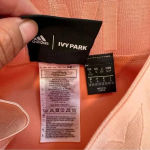 Ivy Park  High-Waisted Leggings With Mesh Panels Pink Light Small Adidas Logo Photo 8