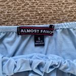 Almost Famous Light Blue Off The Shoulder Crop Top  Photo 3
