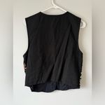 VTG Tantrum Funky Black Brown Patterned Vest Retro Cheetah Leopard Print S M Size M Photo 5