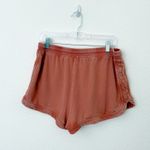 Aerie [] Burnt Orange Lived In Beach 100% Cotton Sweat Shorts Comfort Sz Large L Photo 1