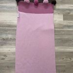 Lucia wool Scarf with pompoms, NWOT, length is 48, width is 11, pink and brown Photo 0