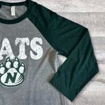 Bella Canvas Northwest Missouri State Bearcats Raglan Shirt Womens S Grey Green 3/4 Sleeve Photo 5
