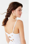 Urban Outfitters Button-Down Strappy Back Linen Dress White Size Small NWOT $59 Photo 11