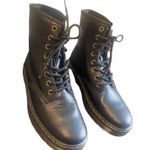 Dr. Martens Zavala Women’s Air Wair Black Leather Combat Boots Men 6/women 7 Photo 1