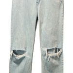 Levi's  Low Pro Straight Jeans 29 Light Wash Distressed‎ Ripped Knee Y2K Style Photo 0