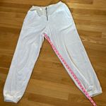Aerie Women’s Sherpa Fleece Joggers Pants Cream White Size S – Cozy Zip Waist Lounge Photo 7
