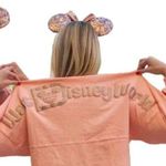 Disney Walt World Parks WDW Rose Gold Glitter Long Sleeve Spirit Jersey Small S Photo 0