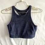 Outdoor Voices  Tech Sweat Top Size Small Multi Navy Blue Long Line Sport Bra Photo 0
