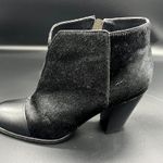 Anthropologie Klub Nico Pony Calf Hair Heeled Bootie Leather Western Black SZ 8 Photo 4