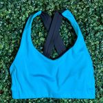 New Balance  Blue Cross Back Color Block Sports Bra Size Small Photo 1