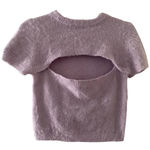 The Ragged Priest FUZZY LILAC CROP TOP Photo 1