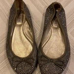Jimmy Choo  Grey Leather Flats w. Silver Grommets Photo 0
