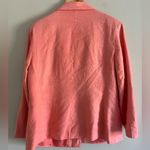 Bagatelle Coral Linen Blend Blazer Womens M, Button Front Lightweight Jacket Orange Size L Photo 9