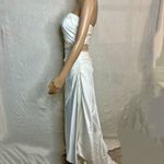David's Bridal  White Strapless Rhinestone Belt Wedding Dress Photo 1