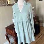 Bebop Comfy  Shirt Dress Babydoll Sage Knit  New Photo 1