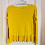 Liu Jo Knite Top With Ruffle Bottom Women's Yellow Sz S Photo 1
