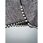 Storets  Womens Mini Skirt‎ Gray Tweed Ruffle Pearl Trim Party Cocktail Photo 1