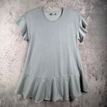 Anthro Saturday Sunday Tunic Top Ruffle Sleeve Casual Comfy Dress Blue‎ Size M Blue Size M Photo 1