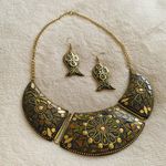 Free People Rare Indian Handcrafted Necklace Set Photo 4