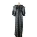 Old Navy Ditsy Floral Midi Puff Sleeve Prairie Dress in Black and White Photo 7