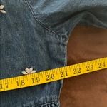 Vintage Embroidered Denim Dress with Pockets size‎ Large Blue Photo 2