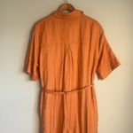 Anthropologie NEW  Corey Lynn Calter Utility linen blend Jumpsuit large Photo 6