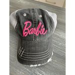 BARBIE Adult Adjustable Hat Cap‎ Gray Embroidered Pink Barbie Logo NWOT Photo 7