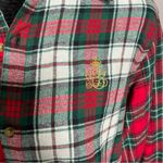 Ralph Lauren  LRL Flannel Sleep Shirt Womens Medium Button Up Long Sleeve Plaid Photo 8