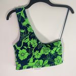 ZARA One Shoulder Floral Print Jacquard Crop Top Size Medium NWT Photo 4