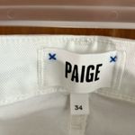Paige Page Women’s White Cindy Crop Jeans W/Raw Hem Size 34-NWT Photo 1
