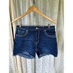 Bamboo  Dark Wash Embellished Rhinestones Studs Cross Pockets Jean Shorts 13/14 Photo 1