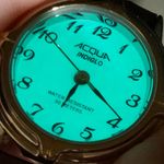 Acqua indiglo vintage women watch 25mm two tone round leather band running Photo 3